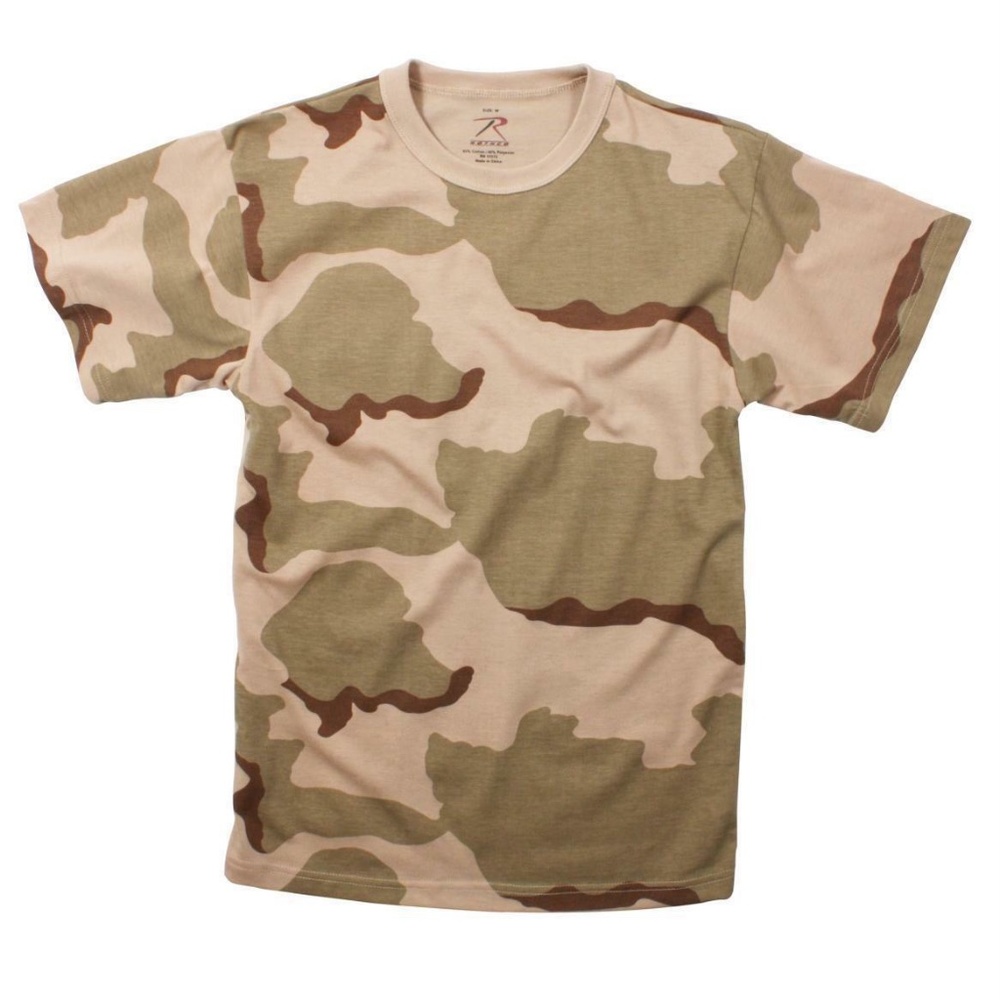 Mens Rothco DESERT CAMO Tactical TShirt Military Army Camouflage Various Sizes